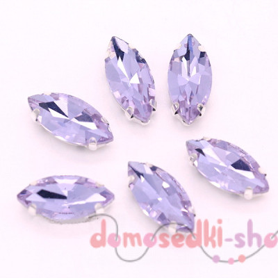 Страза Лодочка , 4х8 мм,  Lt violet (10 шт) 
